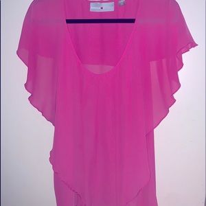 Avenue 18/20 sheer flutter overlay/sleeve top
